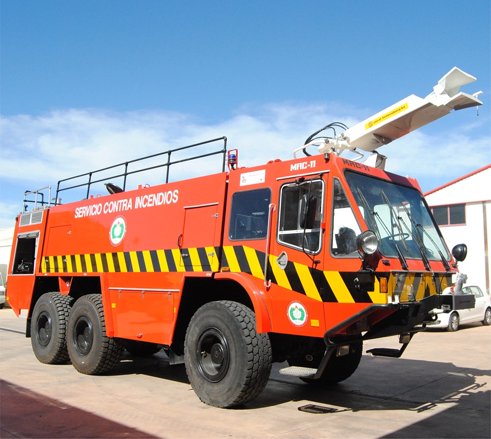 Fire truck with engine rebuilt by Renovamotor