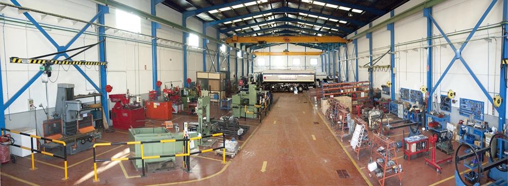Panorámica del taller de reconstrucción